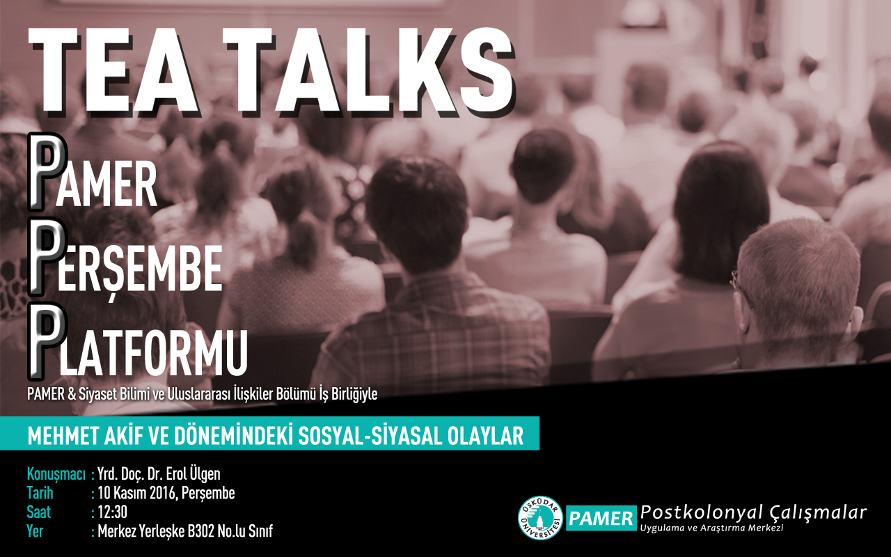 PAMER Tea Talks- 24 Kasım 2016